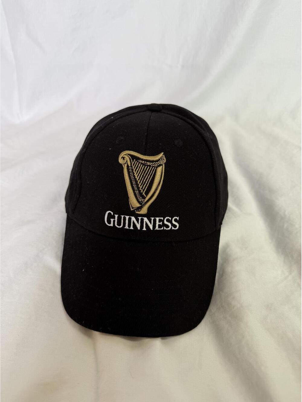 Guinness Black Baseball Cap with Embroidered Logo